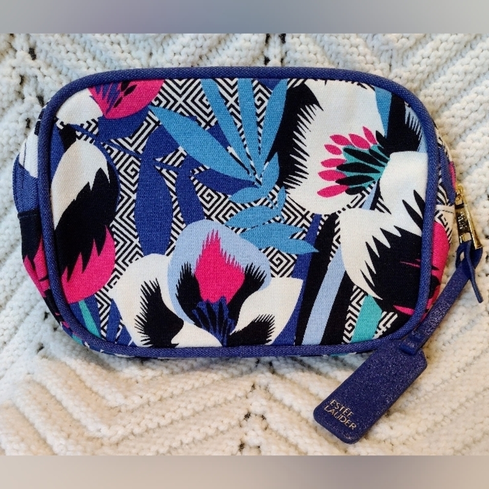 Estee Lauder Santorini Floral Makeup Bag By  Kitty McCall